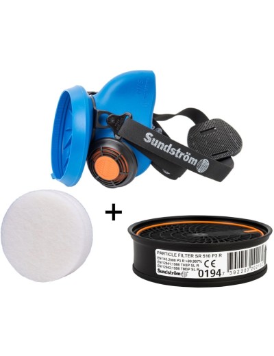 Sundstrom protection kit: SR 100 half mask + SR 221 + SR 510