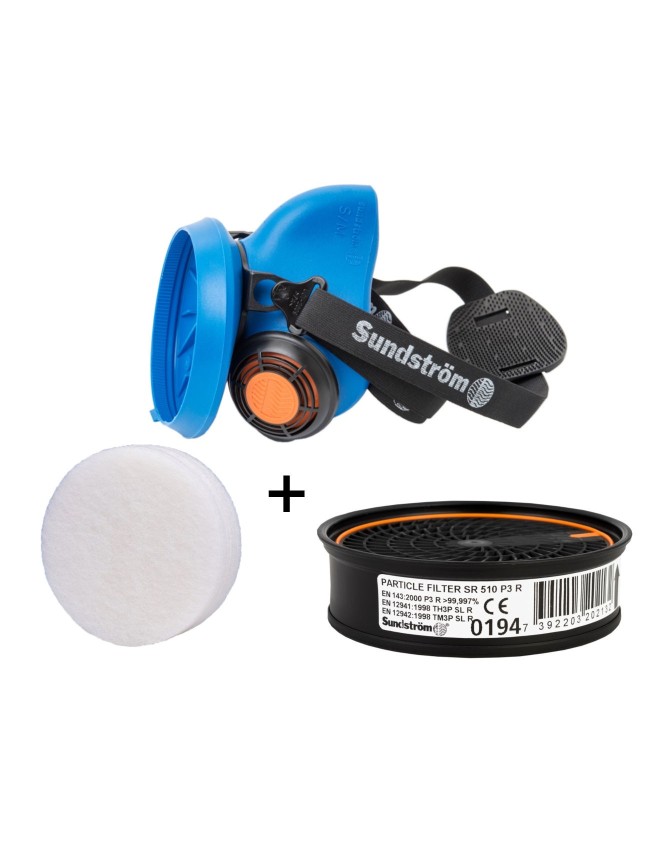 Sundstrom protection kit: SR 100 half mask + SR 221 + SR 510