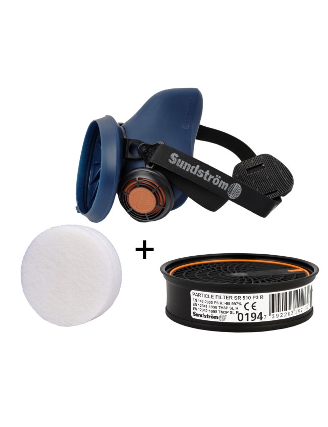 Sundstrom protection kit: SR 100 half mask + SR 221 + SR 510