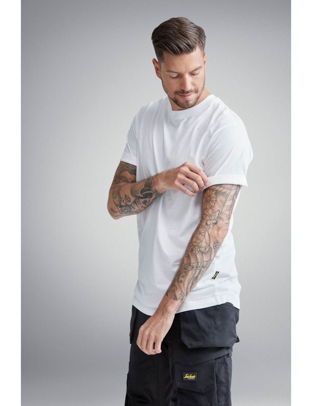 Snickers 2502 T-Shirt Classica Da Lavoro In Cotone - Taglia L, Verde Mela