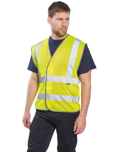 Mesh hi-vis vest C370 | Balticworkwear.com