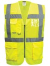 Breathable hi-vis vest C496 Executive | Balticworkwear.com