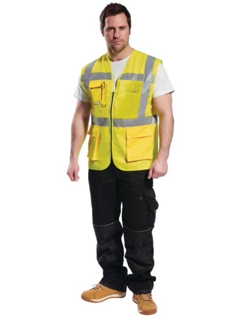 Breathable hi-vis vest C496 Executive | Balticworkwear.com