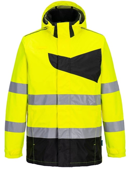 Portwest PW265 hi-vis waterproof jacket | Balticworkwear.com