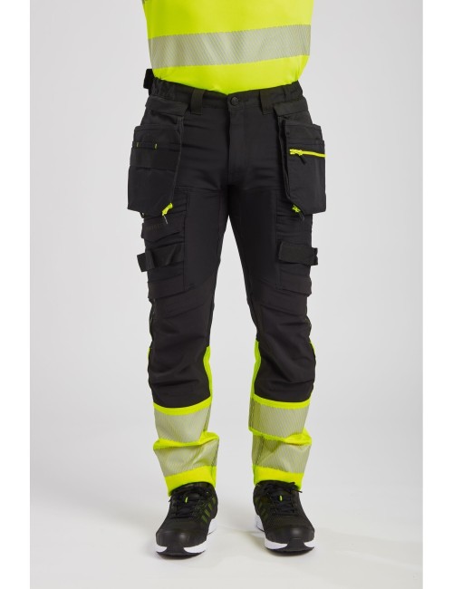 Portwest DX445 hi-vis stretch trousers | Balticworkwear.com