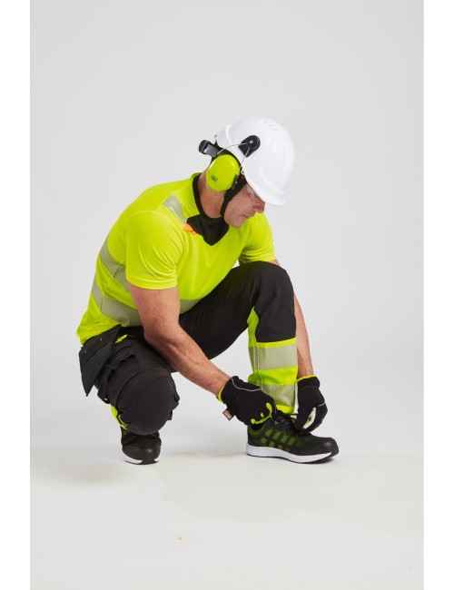 Portwest DX445 hi-vis stretch trousers | Balticworkwear.com