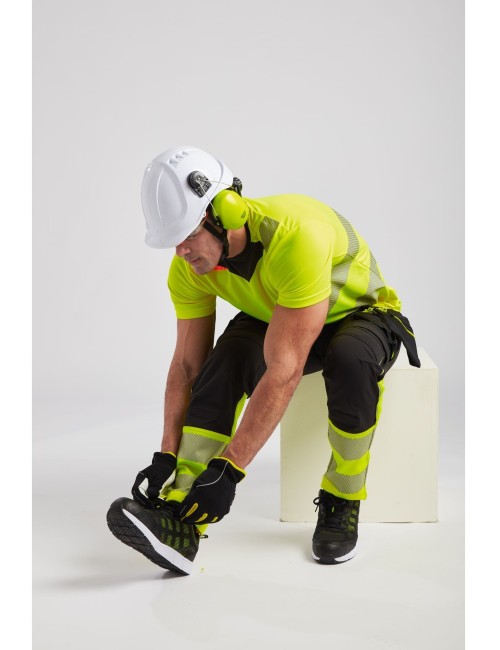 Portwest DX445 hi-vis stretch trousers | Balticworkwear.com