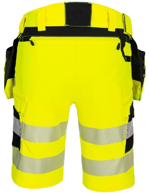 Portwest DX446 hi-vis stretch shorts | Balticworkwear.com