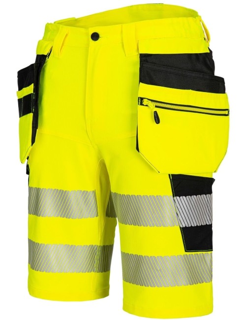 Portwest DX446 hi-vis stretch shorts | Balticworkwear.com