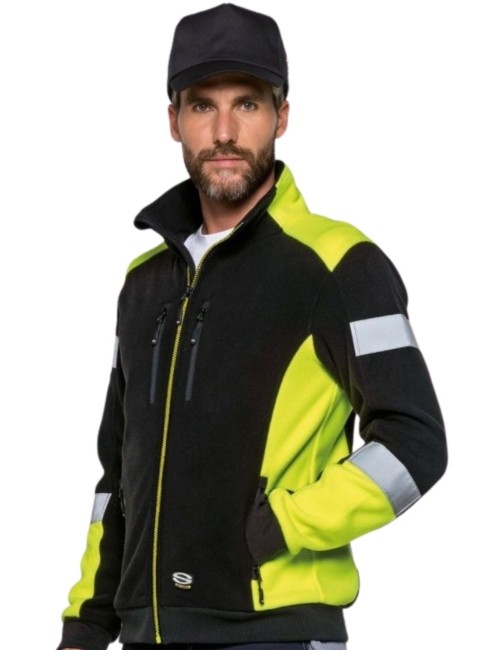 Hi vis fleece jacket SIR MC3128ZG | Balticworkwear.com