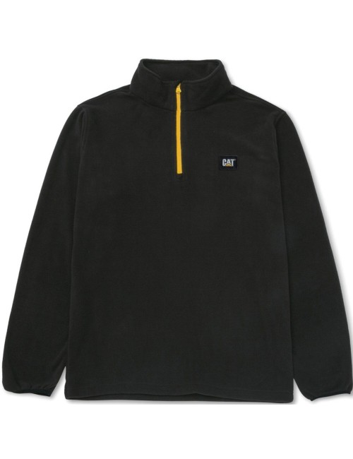 Cat Microfleece Zip black-yellow troyer | Balticworkwear.com