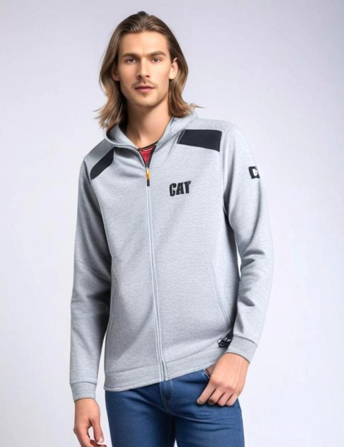 CAT Essential Banner zipped hoodie