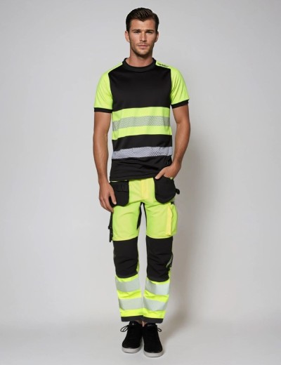 Bosafety Tension Plus hi vis stretch trousers