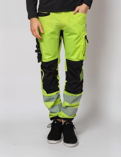 Bosafety Tension hi vis stretch trousers | Balticworkwear.com