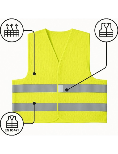 Breathable mesh Hi vis vest Prokam