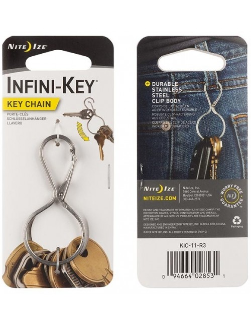 Infini-Key Clip Stainless Steel Key Ring