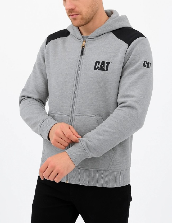 CAT Essential Banner zipped hoodie | Balticworkwear.com