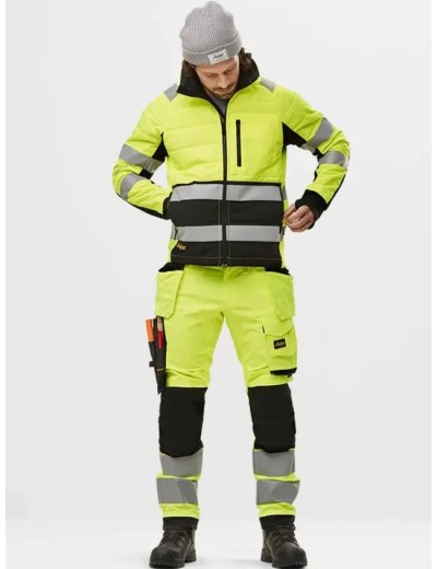Hi vis insulated jacket Snickers 8133 | Balticworkwear.com