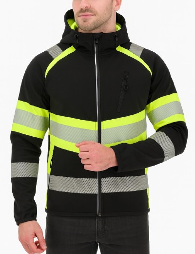 Bosafety Topek C1 Hi vis softshell jacket | Balticworkwear.com