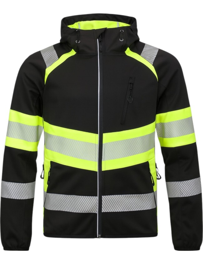 Bosafety Topek C1 Hi vis softshell jacket | Balticworkwear.com