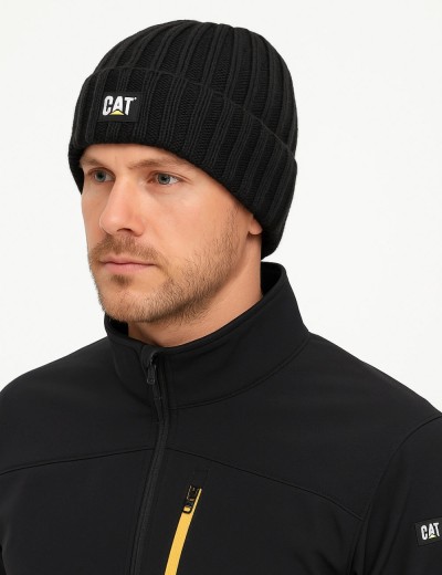 CAT Ribbed W01791 winter beanie | Balticworkwear.com