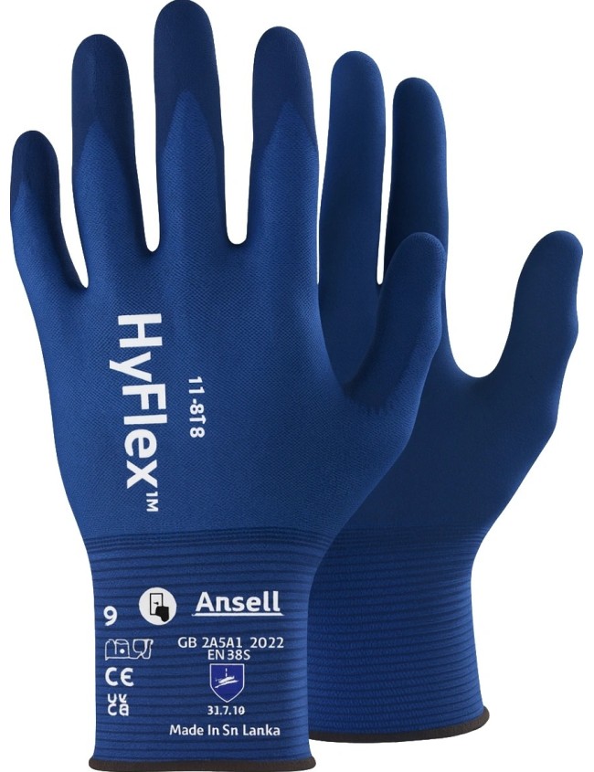 Ansell 11-818 HyFlex Work Gloves