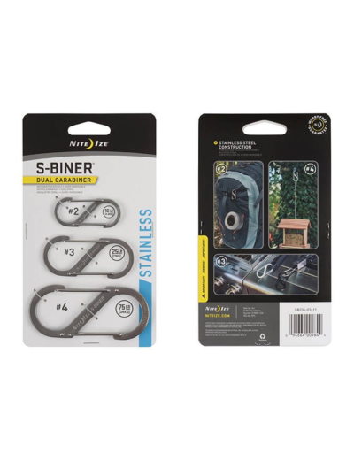 Nite Ize S-Biner steel snap hook 3 pack SB234-03-11