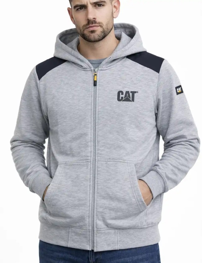 CAT Essential Banner zipped hoodie | Balticworkwear.com