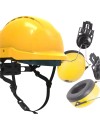 Protekt ATRA 10V safety helmet with earmuffs