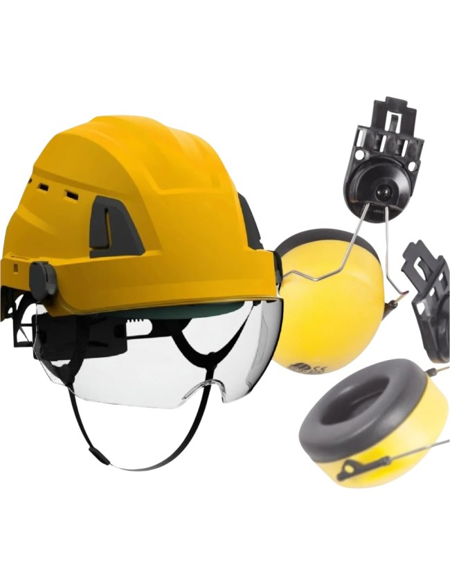 Protekt ATRA 40V safety helmet with earmuffs