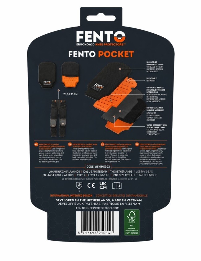 FENTO POCKET F280100 knee pads