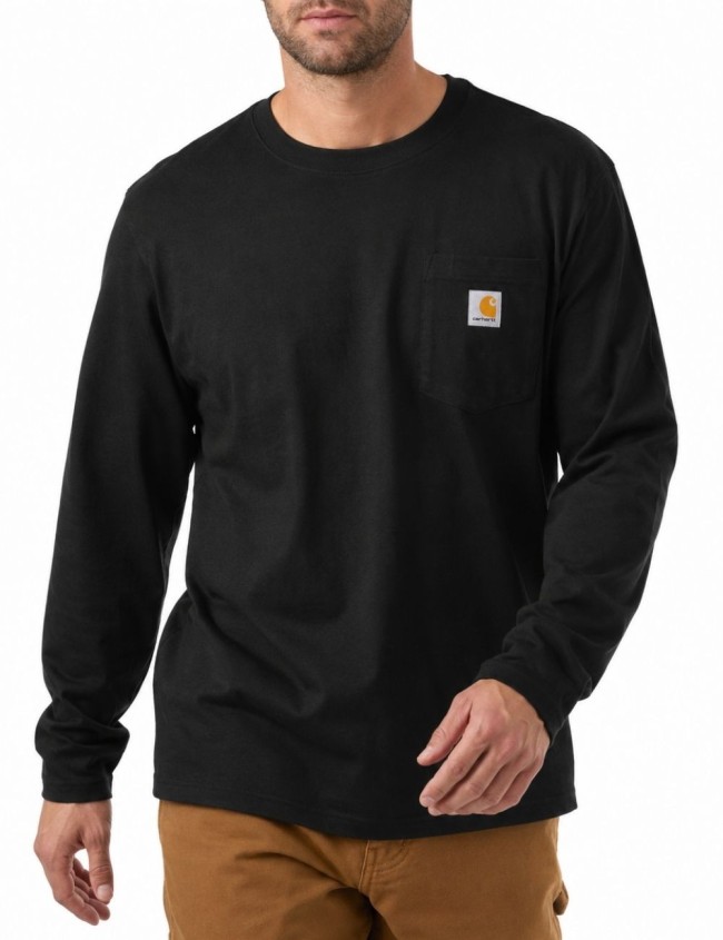 Long Sleeve Work T-Shirt Carhartt Midweight Pocket