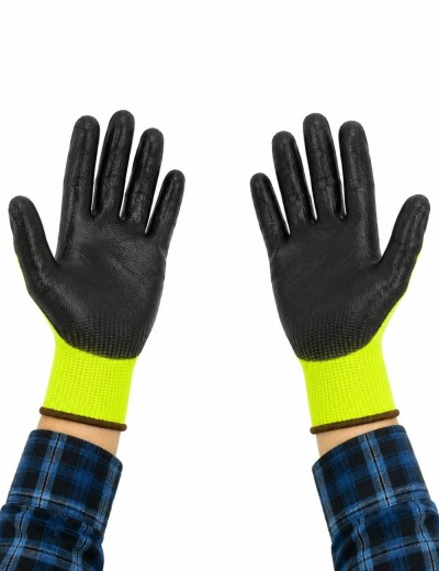 Cut-resistant gloves X-CUT5 PU YELLOW